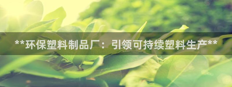 太陽誠集團有限公司有多少人：**環(huán)保塑料制品廠：引領可持續(xù)塑